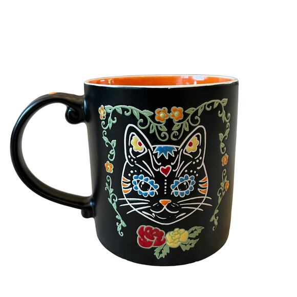ELI + ANA 2022 Coffee Mug 21 oz Dia De Los Muertos Charlie Day Of The Dead Cat - Picture 15 of 15